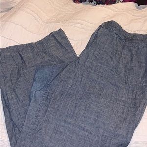 LANE Bryant wide leg chambray pants